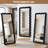 Irregular Wavy Full Length Mirror with Flannel Wrapped Frame-1980816783-1980816781