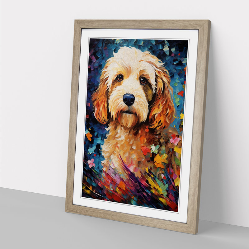 Single Picture Frame Print on Wood, Oak Framed, 46cm H x 34cm W