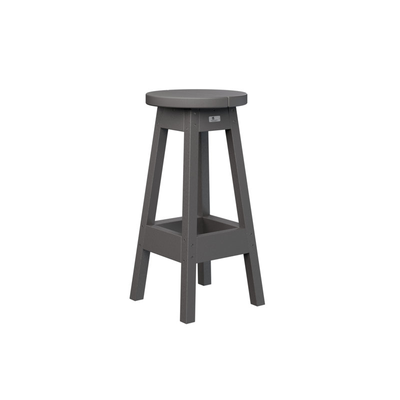 Berlin Gardens Outdoor Bar Stool, Smoke Gray