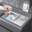 Household Stainless Steel Laundry Sink With Washboard