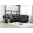 Kiall 110" W 3-Piece Vegan Leather Power Wall Reclining Sectional with Storage & Cup Holder-100824758