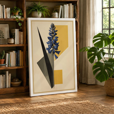 Study in Tan Botanical - Wrapped Canvas