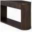 Table console ovale TREXM en bois d'hévéa cannelé, 53 po L x 14 po P x 30 po H, avec 2 tiroirs