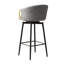 2 chaises de bar pivotantes à 360 °, revêtement en velours, sièges confortables, convient aux bars, restaurants, bureaux, 2 chaises de salle à manger modernes grises et noires, pivotantes, pieds en métal stables, beige-1768059486-1768059489