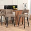 Ensemble de 4 tabourets de bar rotatifs 26,4 po, 4 pieds en bois massif noir et repose-pieds à anneau en métal-1487483732-1487483733
