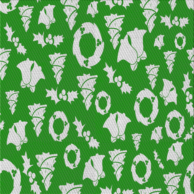 Vert/Tapis décoratif blanc, Carré 5 pi