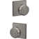 Bowery Double Dummy Knob with Collins Trim
