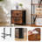 Suell 2 Drawers Dresser Chest, Metal Frame Nightstand with Wood Top-1875751468