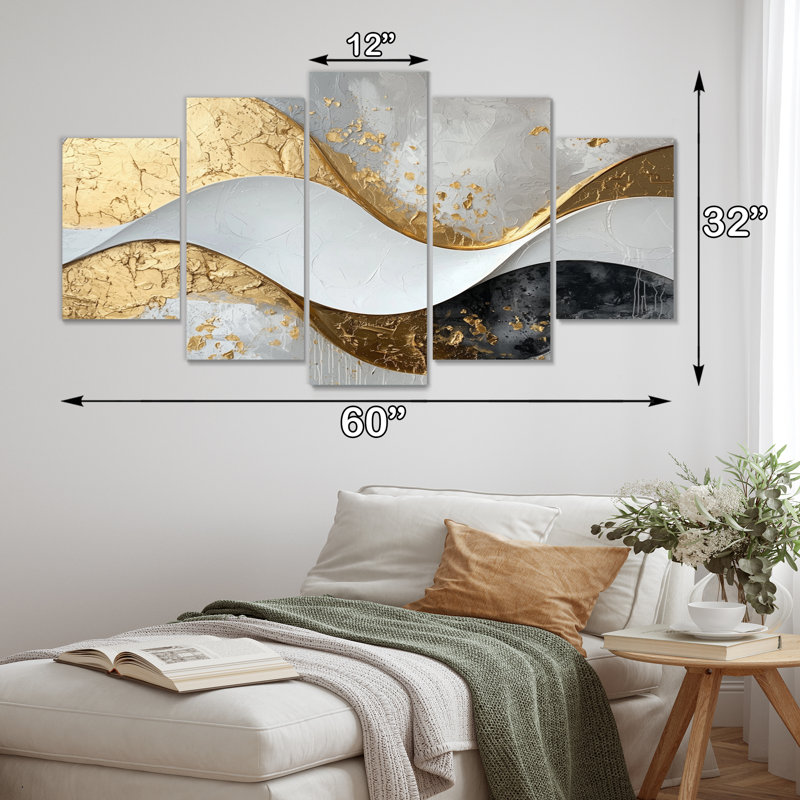 Fosteau I - art mural vagues - décoration murale moderne