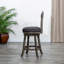 Tabouret pivotant à dossier en X de 30 po de hauteur, siège en tissu-1034565298