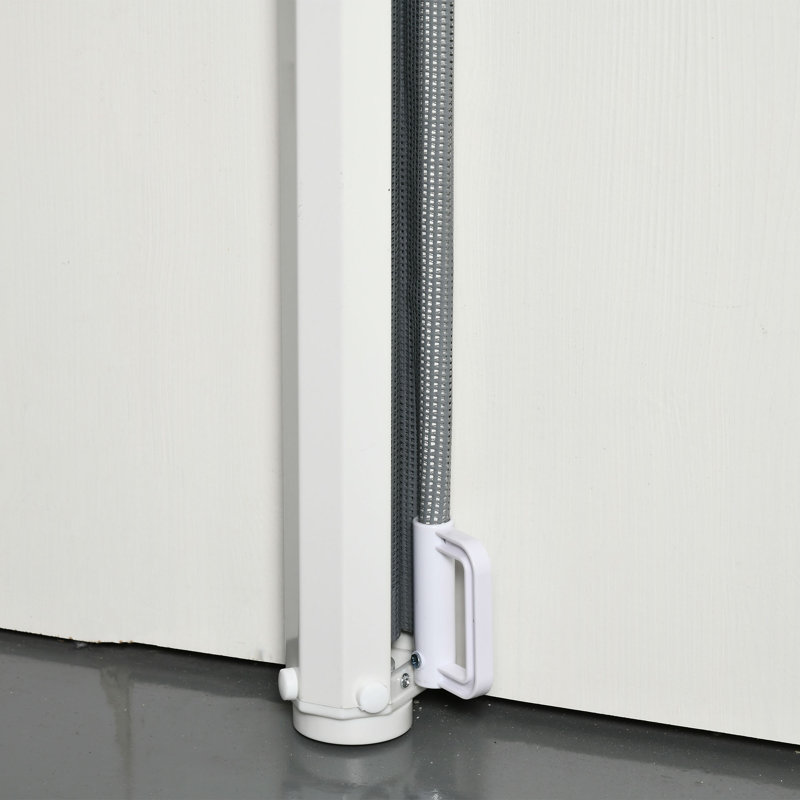 Retractable Stair Gate for Dogs Extends, Grey