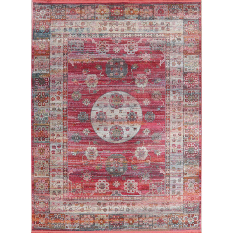 Tapis de surface rouge en polypropylène Scheider, Rectangle 9 pi x 12 pi