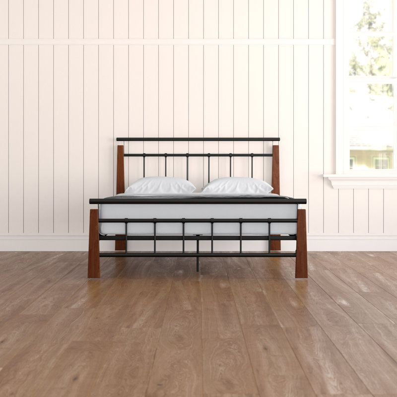 Metallbett Morgantown mit Lattenrost, European Double (140 x 200 cm), Brown / Black