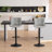 Swivel Adjustable Height Faux Leather Bar Stool-376865818