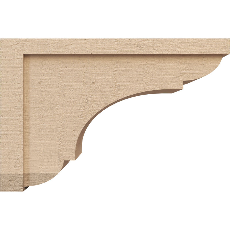 Bryant Rough Cedar Woodgrain TimberThane Corbel, Primed Tan, 16" H x 8" W x 24" D