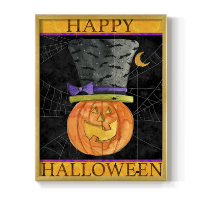 Happy Halloween Framed Print - Solid Wood