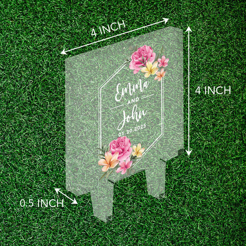 Surmatelas à gâteaux de mariage personnalisé floral