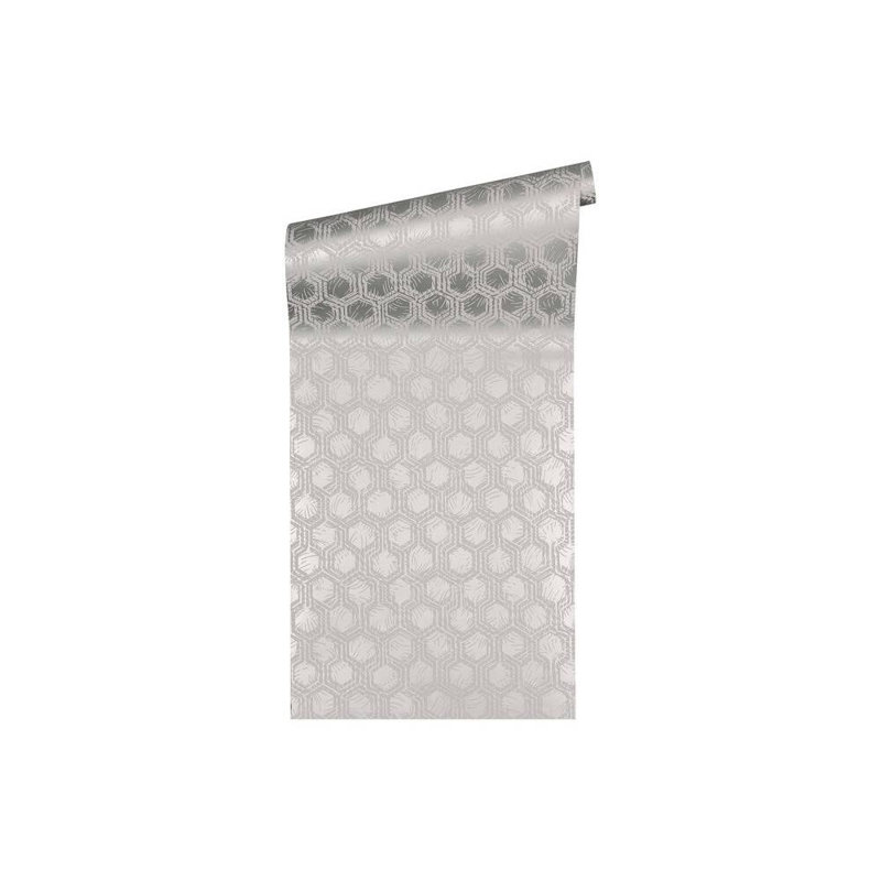 Non-woven Textured Wallpaper, Beige/Gray