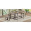 Ensemble de salle à manger extensible 5PCS, grande table de cuisine extensible de 63 pouces avec 2 bancs et 2 tabourets-131291911-131291905