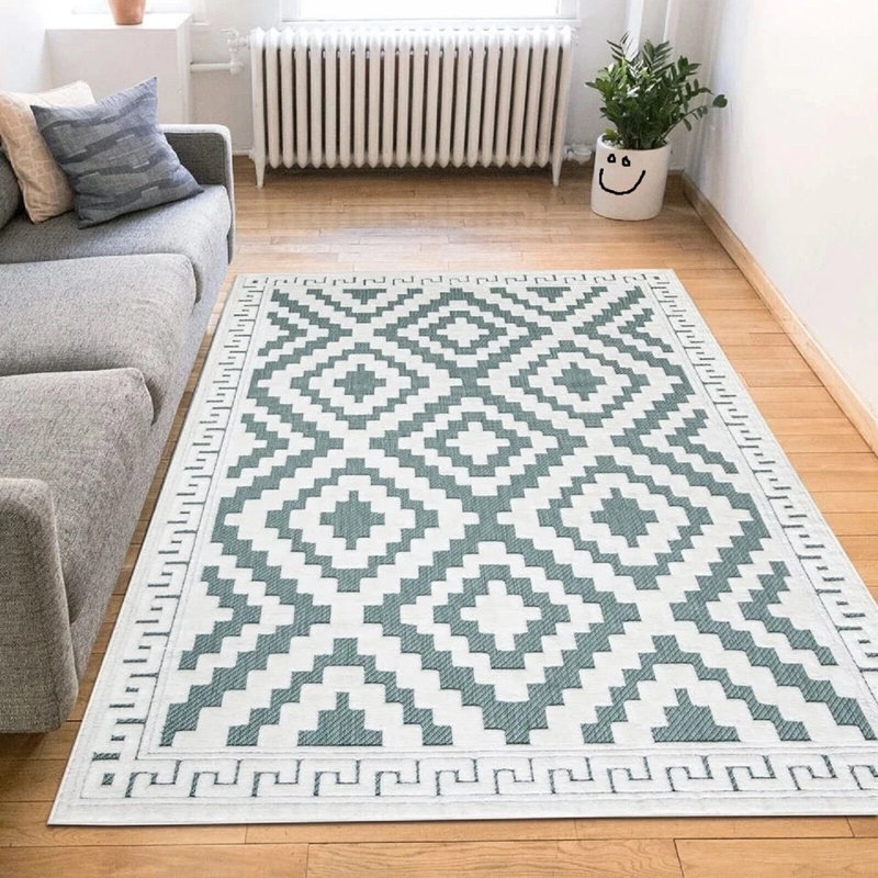 Geometric Area Rug, Rectangle 200 x 290 cm