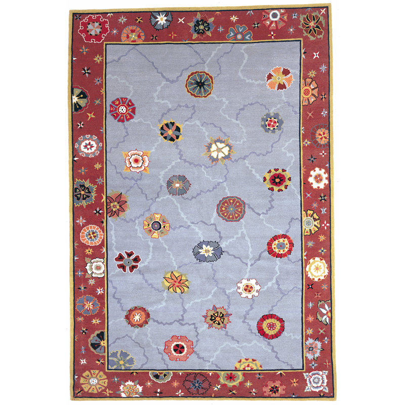 Cracked Ice Wool Oriental Area Rug, Rectangle 10' x 14'