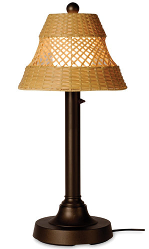 Lauri 34'' Plug-in Outdoor Table Lamp, Antique Honey