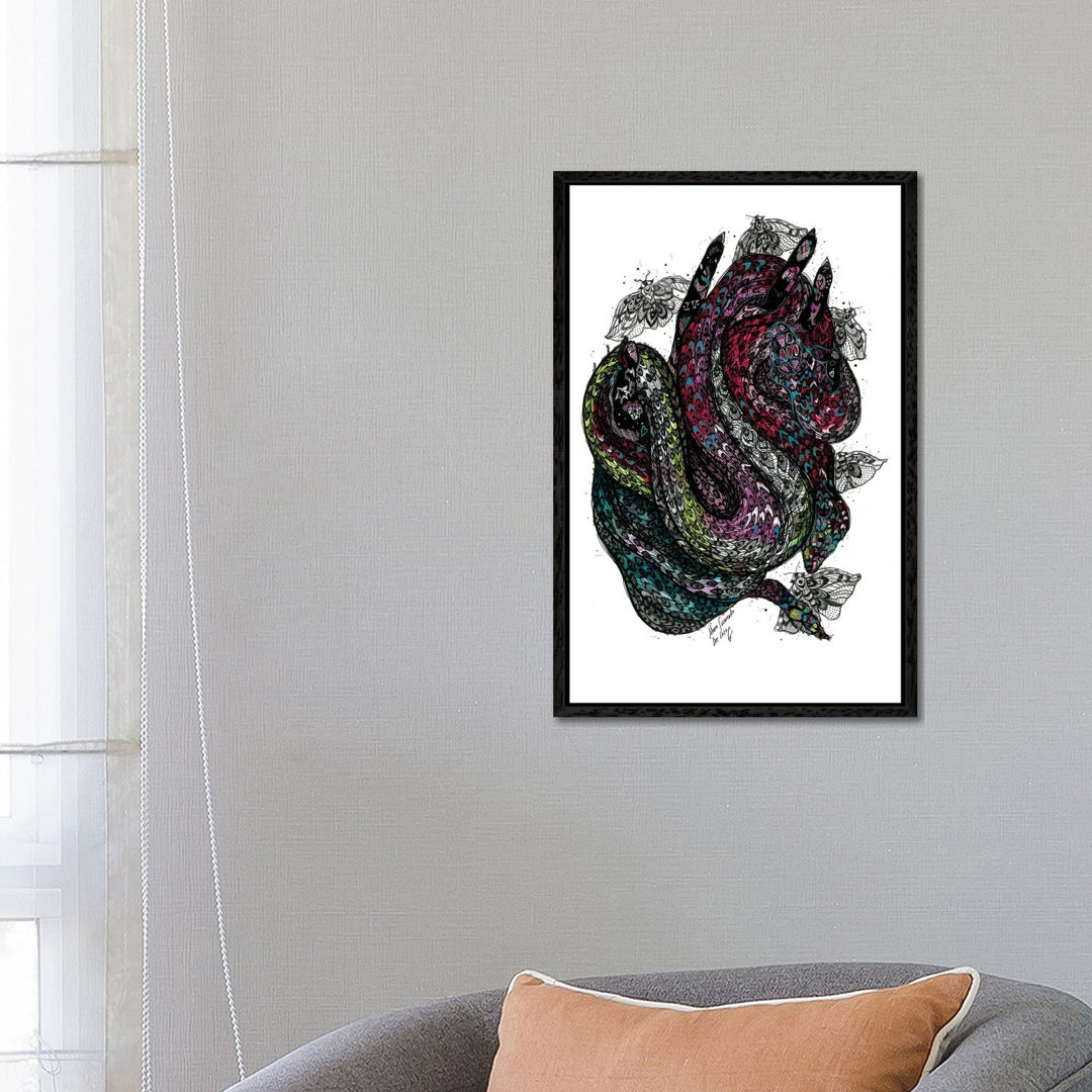 Pink Snake von Maria Susarenko - Galerie-verpackte Leinwand Giclée auf Leinwand