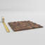 Carreau de mosaïque murale en bois ancien, l 11 7/8 po x H 11 7/8 po x P 1/2 po