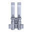 Lavabo à main mural en acier inoxydable 17 po x 15 po avec double genouillère et robinet