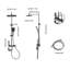Wall-Mount Bathroom Piano-Key Panel Shower System Set