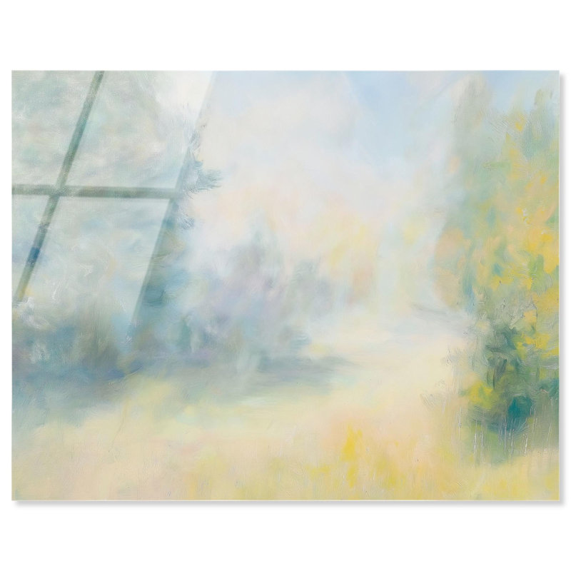 «Faded Horizon I», peintures de paysage en acrylique par Art Remedy, prêtes à être suspendues, H 36 po x l 45 po