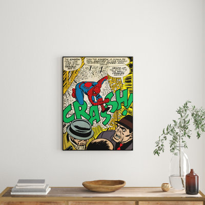 Spider-Man Crash Graphic Art Print on Canvas