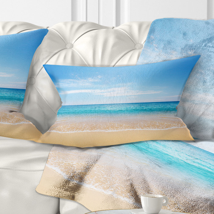 Housse et insert de coussin rectangulaire Calm Sea and Sky Seashore