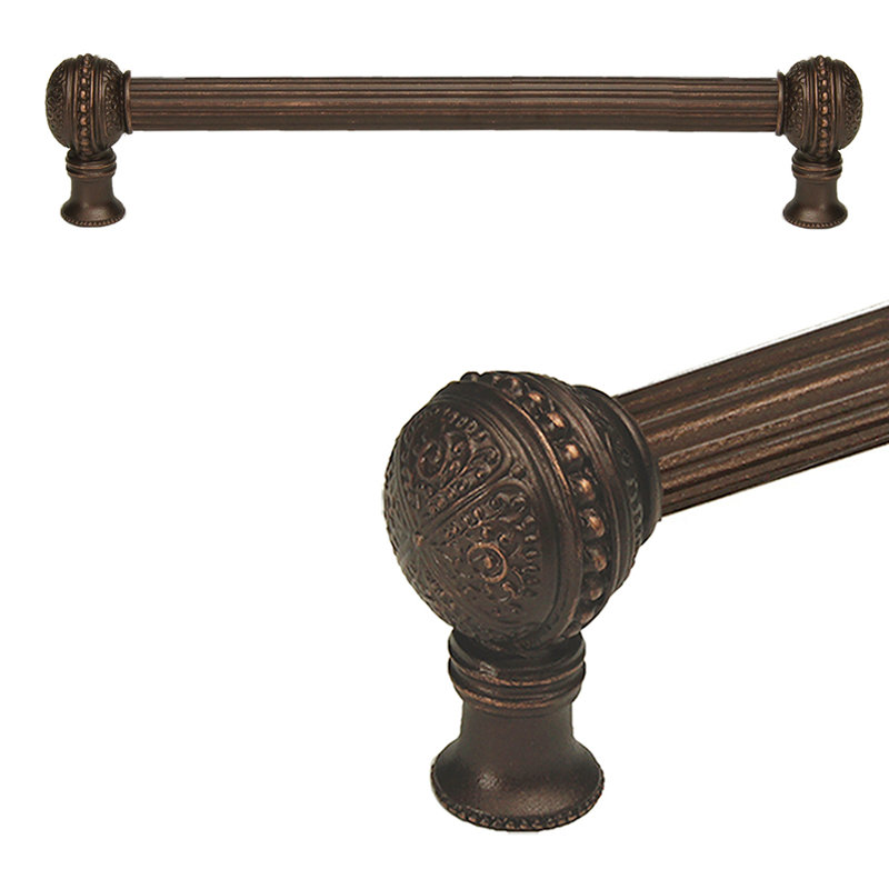 Millennium 12 inches c.c. with 5/8 reeded center long pull in Platinum, 12", Oil Rubbed Bronze