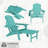 Celese HDPE Folding and Adjustable Adirondack Chair with Ottoman-670727340