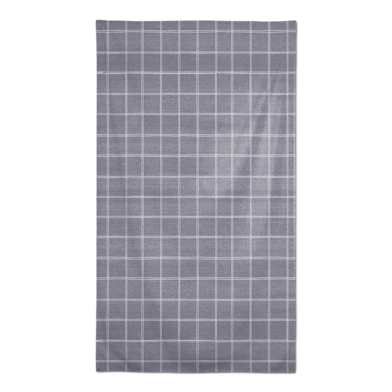 Nappe rectangulaire en polyester écossais, Bleu