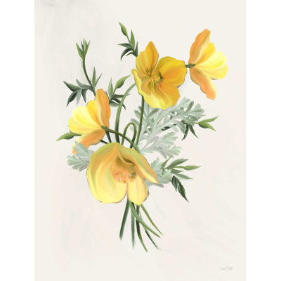 «Wild Yellow Poppies» par House Fenway - impression sur toile tendue