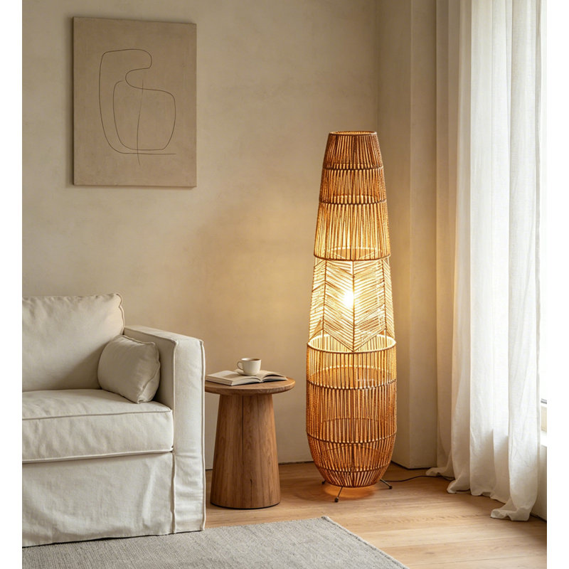 Lampe sur pied de style Wabi-Sabi