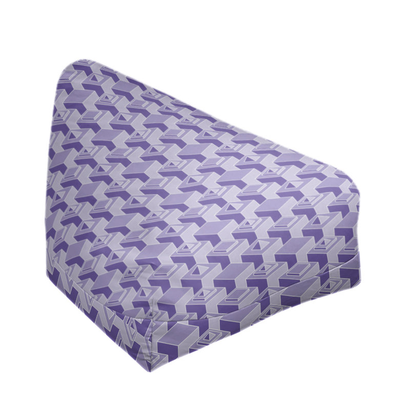 Bean Bag Cover, 27" H x 30" W x 25" D, Poly-fill Insert, Purple