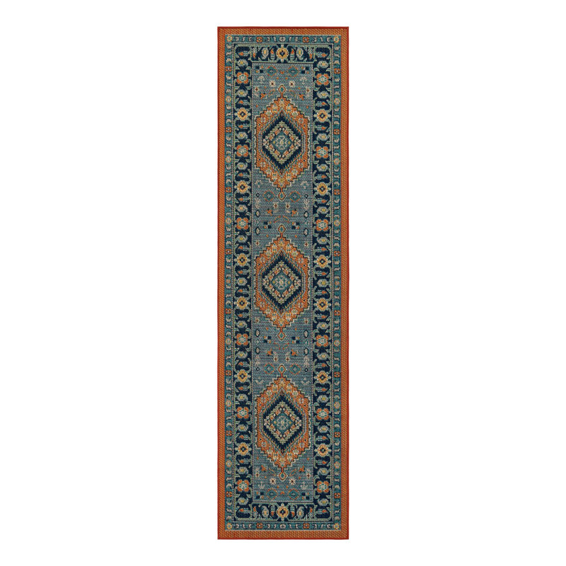 Tapis intérieur / extérieur Felipe Marlenia, Tapis de couloir 2 pi 7 po x 10 pi