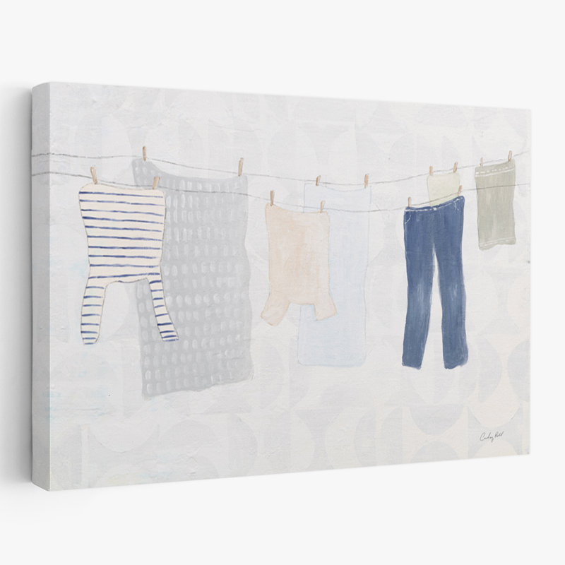 Bleu et art de la lessive, H 16 po x l 24 po