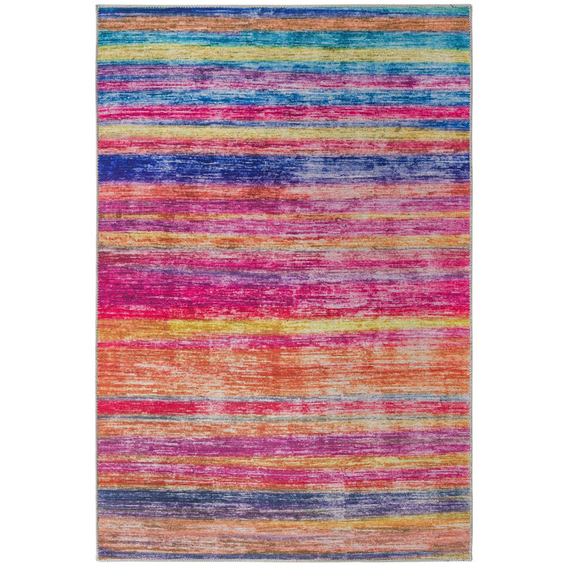 Ikhasa Chenille Abstract Indoor Rug, Rectangle 4' x 6'