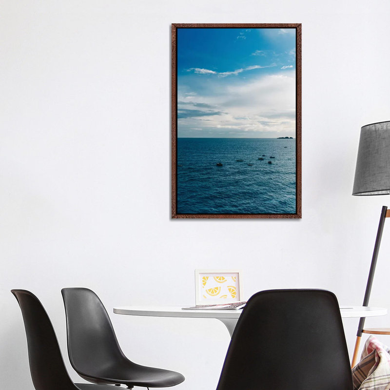 Positano Morning I by Bethany Young - Print on Canvas, 101.6cm H x 66.04cm W x 3.81cm D, Classic Brown Wood Framed
