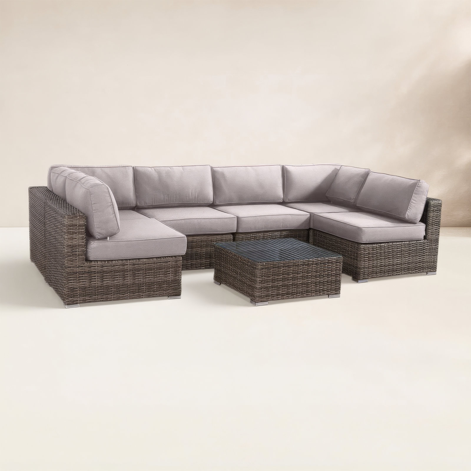 Tonioni 4-Person Sunbrella® Patio Seating Group, Sunbrella Taupe