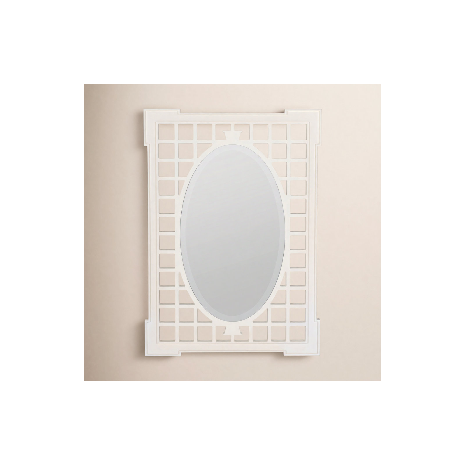 Emele Bria Hammel Garden Mirror, White