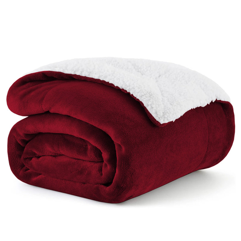 Couverture en molleton doux Microplush, Jeté, Bourgogne