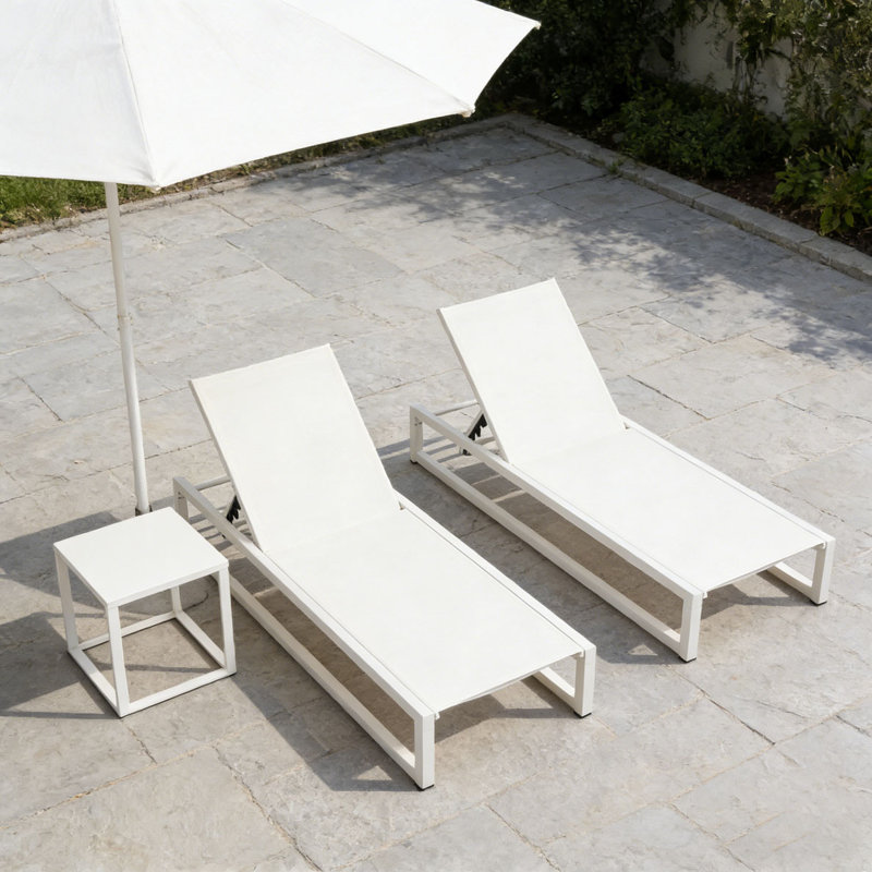 CHAISE LUNGE, Blanc, 2