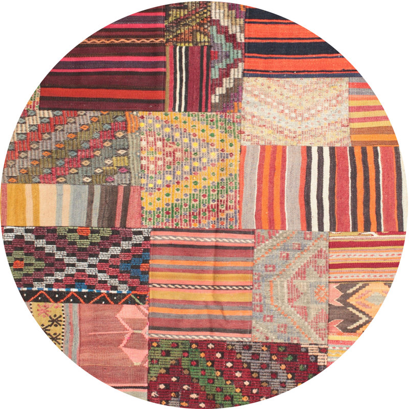 Lacoste Patchwork Indoor Rug, Round 7'