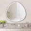 Miroir de salle de bain à brouillard à intensité variable, 32 po, gris acier, encadré pour une atmosphère relaxante à intensité variable