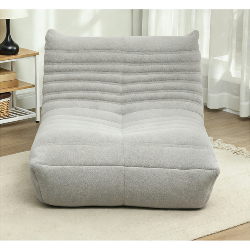 Bean Bag Chair ,  Bean Bag Sofa with High Density Foam for bedroom, Light Grey, Light Grey